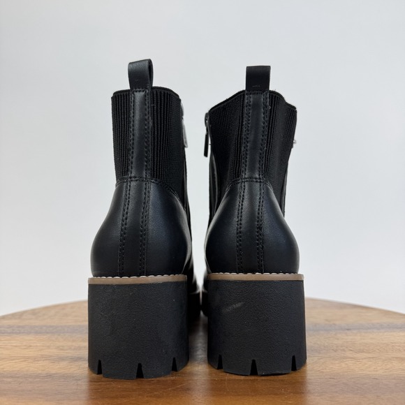 Womens Blondo Damaris Black Leather Waterproof Casual‎ Ankle Boots Size 8 M GUC - Picture 6 of 8